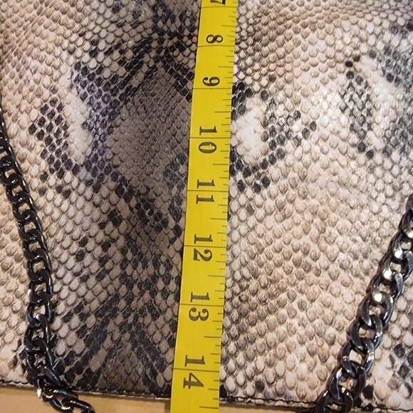 Steve Madden Faux Python Bag with Chain Handles and Shoulder Strap - Picture 11 of 14